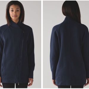 Lululemon Back To It Wrap Jacket Side Zip Pockets Cotton Fleece Cozy Minimalist